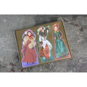 Hallmark Barbie Embossed Cards, set of 3, in original box with envelopes